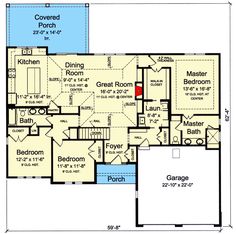 the first floor plan for a house