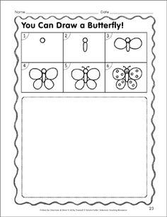 an insect themed worksheet with the words you can draw a butterfly on it