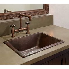 Sinkology Hawking 17" Dual Flex Bathroom Sink in Copper & Reviews | Wayfair Barn Wood Cabinets, Bucket Sink, Copper Sink Bathroom, Copper Bath, Bath Sink, Copper Vessel, Copper Bathroom, Kitchen Blinds, Bath Sinks