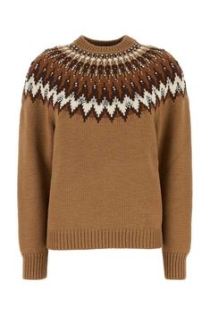 Find GUCCI Norwegian Jacquard Knit Sweater on Editorialist. 100% Wool Made in Italy Designer Model Number: 796251XKD73 Designer Colour: 2184 Gucci Sweater, Gucci Shirts, Norwegian Sweater, Style Moodboard, Jacquard Knit, Brown Sweater, Knitwear Women, Wool Sweater, Wool Sweaters