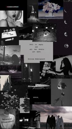 black and white collage with multiple images