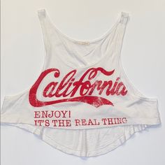 Michelle Crop Top, Nwot, Super Cute Summer Ready. Women’s Size S. Love To Bundle Happy Poshing Casual Red Tank Top With Letter Print, Red Letter Print Tank Top For Spring, Trendy White Tank Top With Letter Print, White Letter Print Tank Top For Beach, White Tank Top With Letter Print For Beach, White Letter Print Tank Top For Vacation, Logo Tee, Summer Ready, Girl Style