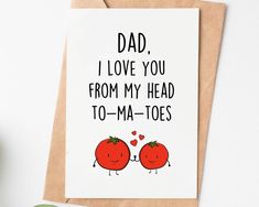 a card that says mom, i love you from my head to - ma - toes