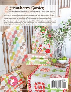 a magazine cover with quilts and flowers on it