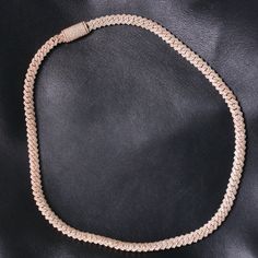 Cuban Link Necklace 10K Rose Pink Gold 7mm 20 Inches With 14 - Etsy 10k Gold Chain, Cuban Link Necklace, Colored Gems, Custom Jewelry Design, Cuban Link, Anniversary Bands, Brilliant Diamond, Link Necklace, Rose Pink