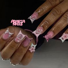 @thepinkoutway Pink Duck Nails, Duck Nails Short, Short Pink Nails, Bday Nails, Pink Duck, Girly Acrylic, Nails Inspired, Weak Nails