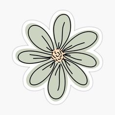 a flower sticker on a white background