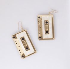 This super funky earrings can be good for any occasion, only for the bold. Cheap Funky Earrings For Gifts, Affordable Funky Dangle Jewelry, Punk Vintage, Funky Earrings, Apollo Box, Music Themed, Cassette Tape, Acrylic Earrings, Earrings Vintage