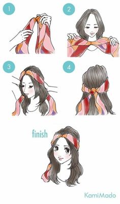 Cute Simple Hairstyles, Estilo Hippy, Hair Scarf Styles, Foto Tips, Beach Hairstyles, Bandana Hairstyles, Beach Hair, Headband Hairstyles, Scarf Hairstyles