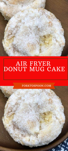 Air Fryer Donuts that are made from refrigerated biscuits! Just 4-ingredients and 5 minute prep. This will be your favorite Air Fryer recipe! Donut Mug Cake, White Cake Recipes, Air Fryer Donuts, Ninja Cooking System Recipes, Air Fryer Recipes Dessert, White Cake Recipe, Cinnamon Sugar Donuts, Air Fryer Recipe