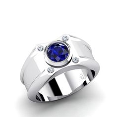 Blue Stone Men's Signet Ring in SOLID 18k Gold with Natural Diamonds Wide Band Gemstone Ring http://www.jewelsformen.com/products/blue-stone-mens-signet-ring-in-solid-18k-gold-with-natural-diamonds-wide-band-gemstone-ring Aquarius Jewelry, Diamond Birthstone Ring, Personalized Wedding Bands, Mens White Gold Rings, Mens Pinky Ring, Big Ring, Elegant Engagement Rings