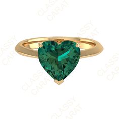 Emerald Heart Solid Gold Ring Emerald Promise Ring Heart Shape Emerald Engagement Ring Solitaire Emerald Ring Emerald Women Wedding Ring Details info: Metal:  14K and 18K Solid Gold/White Gold/Yellow Gold/Rose Gold available to customize, please feel free to contact us. Ring:  Band Thickness 1.30mm Width 2.5mm Approximately   Gem Details: Center Stone: Lab Emerald 9 mm, Approximately  Clarity: A++  Cut: Heart Cut    Custom Orders:  1. We take orders for the Rings, Pendants, Necklaces, Earrings, Luxury Green Heart Cut Emerald Ring, Emerald Heart Ring, Heart-cut Emerald Ring For Formal Occasions, Heart Cut Emerald Ring For Formal Occasions, Luxury Yellow Gold Jewelry For Valentine's Day, Luxury Green Heart Cut Rings, Formal Heart Cut Emerald Ring With Prong Setting, Classic Green Heart Cut Rings, Heart-shaped Emerald Rings For Wedding