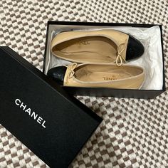 Reposhing This Item I Purchased From @Tarav. Loved It, But Ready To Rotate For Something New. Questions? Leave A Comment Below! Bag Guide, Beige Heels, Black Ballet Flats, Leather Cap, Dress Shoes Womens, Chanel Shoes, Chanel Ballet Flats, Work Shoes, Flat Shoes Women