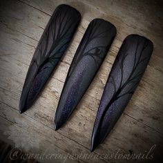 Toothless Nails, Crow Nails, Canada Nails, Witchy Nails, Queen Nails, Punk Nails, Gothic Nails, Fancy Nails Designs, Glow Nails