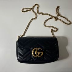 Gucci Mini Marmont Bag Gucci Mini Marmont, Gucci Marmont Mini Bag, Gucci Marmont Wallet On Chain, Gucci Marmont Mini, Gucci Mini, Luxury Gucci Bag With Gold-tone Hardware, Bags Gucci, Gucci Bags, Gucci Bag