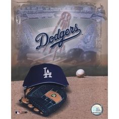 Los Angeles Dodgers - 05 Logo Cap and Glove Sports Photo Image 1 La Dodgers Logo, Dodgers Nation, Los Angeles Dodgers Logo, La Dodgers Baseball, Dodgers Girl, Dodger Game, Baseball Room, Sports Photo, Dodgers Fan