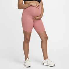 From bump to beyond, for your workout and your entire day, these Nike (M) One biker shorts are ready for every stage of your pregnancy journey. Midweight, peachy-soft fabric stretches with your every move and dries quickly. A high waist offers plenty of coverage but folds down easily when it's time to relax. Nike Biker Shorts With Built-in Shorts For Gym, Pink Biker Shorts With Built-in Shorts For Pilates, Nike Moisture-wicking Biker Shorts For Yoga, Nike Compression Biker Shorts For Workout, Sporty Bump Friendly Activewear For Gym, Compressive Nike Biker Shorts For Gym, Nike Compressive Biker Shorts For Gym, Nike Compressive Biker Shorts For Workout, Nike Sporty Biker Shorts For Yoga