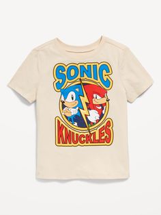 crew neck short sleeves licensed graphic © SEGA.  SEGA, the SEGA logo and SONIC THE HEDGEHOG are either registered trademarks or trademarks of SEGA Holdings Co.  Ltd.  or its affiliates.  All rights reserved.  relaxed fit hits below waistmachine wash according to the care instruction label