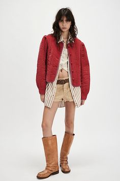 Natalia Velvet Jacket Velvet Free People, Ruby Jacket Free People, Quilted Velvet Jacket, Puffy Long Sleeves, Puffer Jacket Style, Dark Denim Jacket, Quilted Velvet, Free People Jacket, Floral Shoes