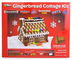 the gingerbread cottage kit is in its box