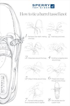 Barrel Knot, Boat Shoe, Sperry Top Sider, Top Sider, Tie Knots, Pencil Sketch, Preppy Style, Sperrys, Boat Shoes