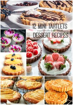 twelve mini tartle desserts with text overlay