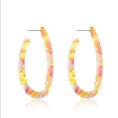 New In Packaging Pink/ Yellow / Clear Push Back Post Earrings Hoops Polyresin Bundle Your Likes. All Items Listed At $9 And Under Are 3 For $15 When Bundled. Yellow Plastic Party Jewelry, Yellow Hoop Earrings For Summer, Yellow Small Hoop Earrings For Summer, Yellow Hoop Earrings For Spring, Trendy Yellow Hoop Jewelry, Trendy Yellow Small Hoop Jewelry, Trendy Small Hoop Yellow Earrings, Trendy Yellow Hoop Earrings As Gift, Trendy Yellow Hoop Earrings For Gift