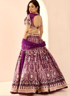 Purple Embroidered Velvet Lehenga Set Rashika Sharma - Fabilicious Fashion Purple Velvet Lehenga, Lehenga Velvet, Velvet Lehenga, Net Blouse, Net Blouses, Net Lehenga, Embroidered Velvet, Indian Fabric, Rich Purple