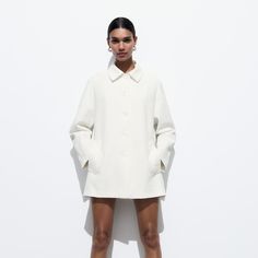 Zara Women Textured Coat Size M New With Tag! Coat With Lapel Collar And Long Sleeves. Raised Detail. Front Welt Pockets. Front Button Closure. New With Tag! Size: M A18-014-M Zara White Outerwear With Button Closure, Zara Cream V-neck Outerwear, Zara Double-breasted Outerwear With Lapel Collar, Zara White Single-breasted Outerwear, Zara Long-sleeved Single Breasted Outerwear, Textured Coat, Zara White, Zara Jackets, Zara Women