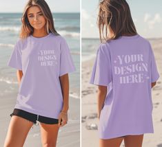 Purple Relaxed Fit T-shirt With Custom Print, Relaxed Fit Purple T-shirt With Custom Print, Olive And Lavender, Hell Lila, Aesthetic Mockup, Sales Image, Womens Ministry, Trendy Aesthetic, Perfect Eyes