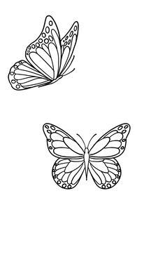 two butterflies flying side by side in black and white, one with its wings open