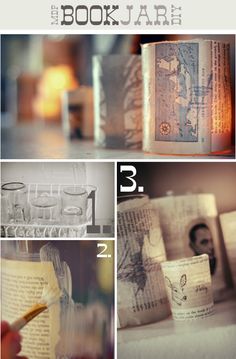 the book jar is made from glass bottles