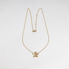 This is part of Chairish’s Fine Jewelry assortment.  This beautifully sized flower will be noticed not just for it's size but for the combination of baguette and round diamonds. It's feminine but cool. Stands alone or fabulous with an every day tennis necklace.  14K Gold; .75 Ct Diamonds; ; 16 - 18 inches, flower 16 mm x 16 mm Luxury Flower Pendant Necklace With Flower Charm, Luxury Diamond Flower Pendant Necklace, Luxury Flower Shaped Necklace, Luxury Diamond Necklace With Flower Shape, Luxury Flower Shaped Diamond Necklace Gift, Luxury Flower-shaped Diamond Necklace Gift, Luxury Yellow Gold Flower Necklace, Diamond Flower Necklace, Space Rock