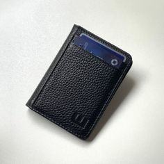 Modern small front pocket wallet to hold just what you need. Bifold style with ID window made in three different leathers with RFID protection in every slot. Front Pocket Wallet, Pocket Wallet, Front Pocket, Leather Wallet, Wallet, Leather