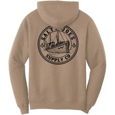 The Salty Joe's Fishing Trawler Pullover Hoodie is the perfect bridge between vintage surf hoodies and fishing sweatshirts. This vintage fishing sweatshirt is a classic that was made for those who love the water. Designed in Dana Point, CA. Classic 50% Cotton 50% Polyester Hooded Sweatshirt Front pouch pocket, rib knit cuffs and waistband Air jet yarn for a soft, pill-resistant finish Two-ply hood, Dyed-to-match drawcord, set-in sleeves Free Shipping on US orders 75$+ Printed in the USA Fishing Trawler, Fishing Sweatshirts, Surf Hoodies, Dana Point, Vintage Surf, Surf Wear, Vintage Fishing, Fishing Trip, Surf Shop