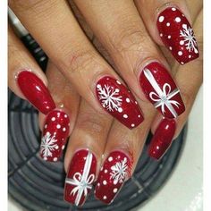 30  Swoon-Worthy Christmas Nails You Just Cannot Miss! Christmas Present Nail Art, Christmas Present Nails, Christmas Nail Art Easy, Holiday Nail Designs, Christmas Nails Easy, Cute Christmas Nails, Christmas Gel Nails, Christmas Nail Art Designs, Holiday Nail Art