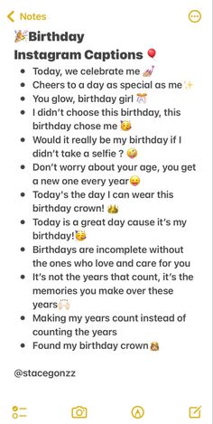 Instagram captions Birthday Instagram Captions, Happy Birthday Post, Happy Birthday Captions, Caption Ig, Dope Captions For Instagram, Birthday Instagram