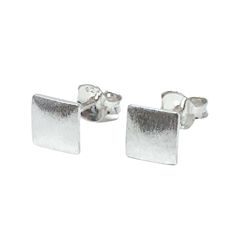 Matte Sterling Silver Square Earrings - @seasprayjewelry Shop Matte Sterling Silver Square Earrings at SeaSpray Jewelry today. Read customer reviews, discover product details and more. #seasprayjewelry #earrings #instafashion #styleblogger #925sterlingsilver #prettylittlethings #giftforher #jewelryporn #earcandy #musthave #jewelrylovers #jewelryaddict #sterlingsilverjewelry #jewelrylove #fashionblogger #fashion #jewelryoftheday #jewelryblog #instajewels #instastyle Silver Square Everyday Earrings, Everyday Silver Square Earrings, Minimalist Hammered Rectangular Earrings, Modern Hammered Rectangular Earrings, Earrings Accessories, Square Earrings Studs, Square Stud, Textured Design, Square Earrings