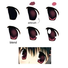 the different parts of an anime eye