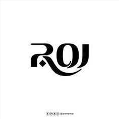 the letter roj is made up of letters that appear to be black and white