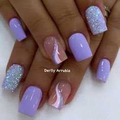 Y2k Nails Acrylic Nails Gels Short, February Nails Short Square, Fancy Nails Designs Latest Fashion, Birthday Vacation Nails, Spring Glitter Nails, Girly Nail Designs, Spring Nails Short, Trendy Nails Ideas, Multicolored Nails