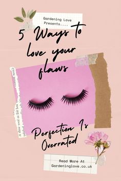 a pink poster with the words 5 ways to love your lashes