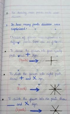 an open notebook with writing on it and arrows pointing to different points in the paper