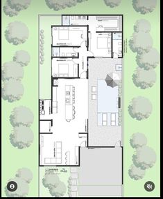 the floor plan for this modern house is very simple and has lots of space to put in