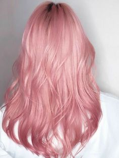 Long Layered Pink Hair, Milk Pink Hair, Light Pink Hair Aesthetic, Korean Pink Hair, Light Pink Hair Pastel, Ginger Breadhouse Ever After High, Warm Pink Hair, Hair Color Ideas Pink, Aesthetic Pink Hair