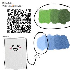 an image of a qr code and a cartoon character with a speech bubble in front of it