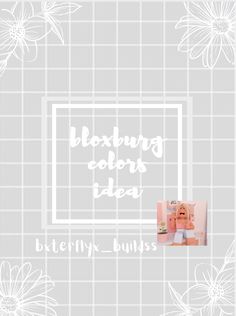 a white frame with the words blotting colors idea on it