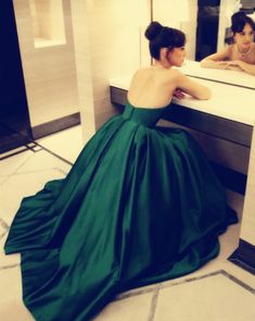 Emerald Green Prom Dress, Green Prom