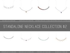 the necklace collection is displayed in different colors