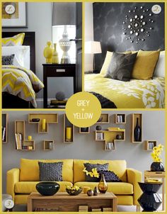 yellow and gray living room decorating ideas